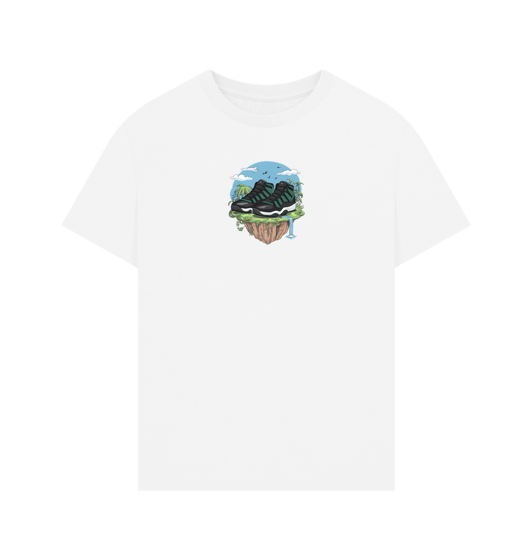 White Jordan 11s Island Tee