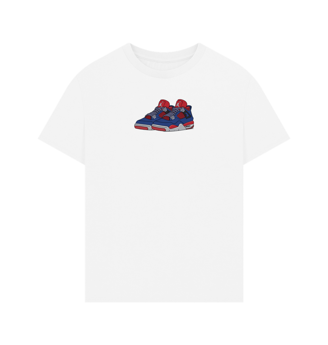 White Jordan 4s Tee