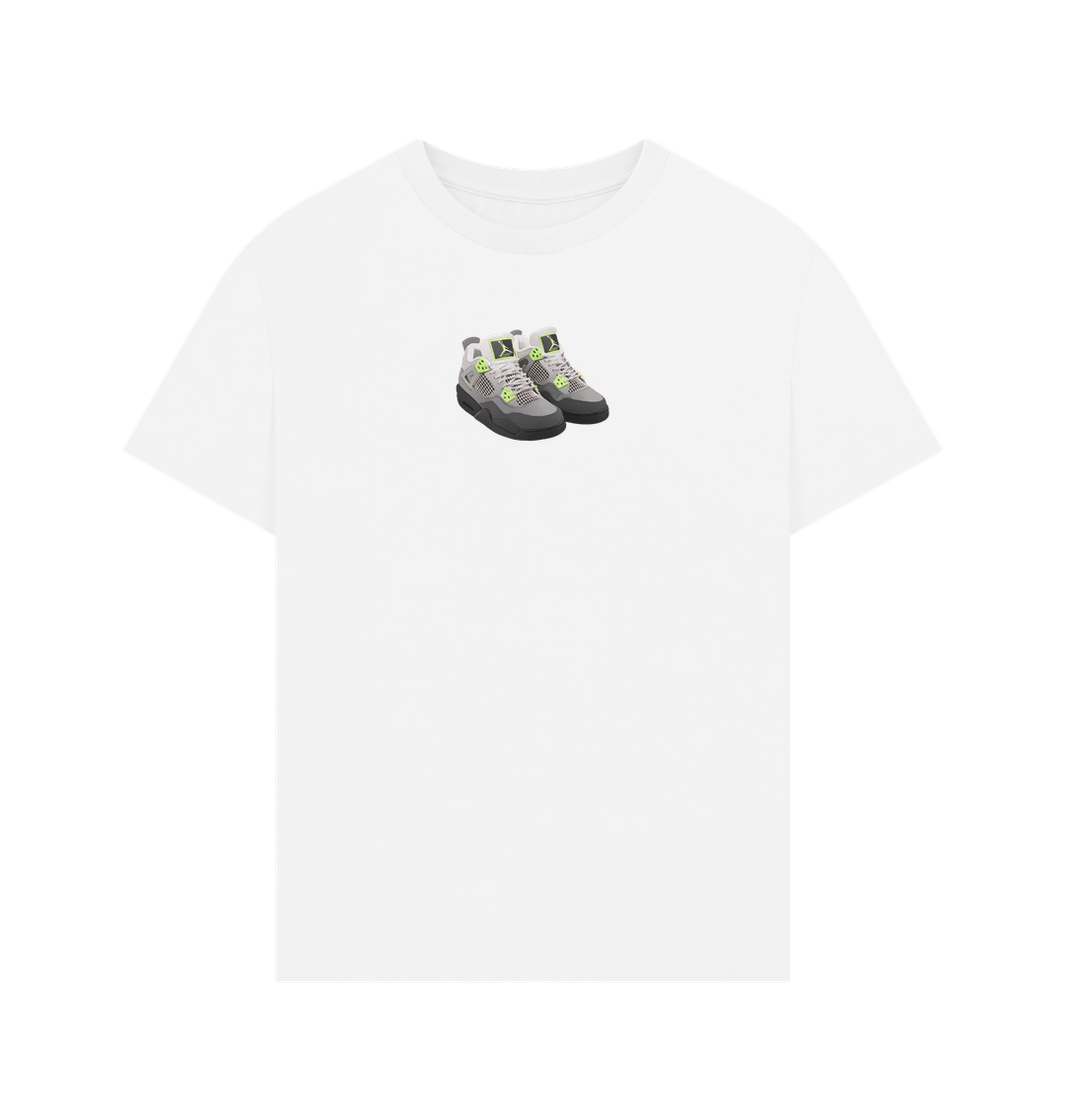 White Jordan 4 Neon Tee