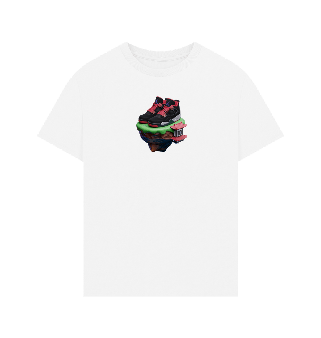 White Jordan 4 Japanese Tee